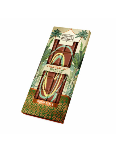 Tablette Dubaï Style - Chocolat Lait Pistache - 100g