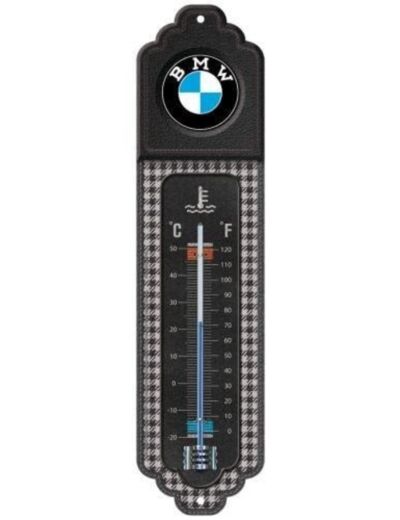 Thermomètre décoratif en métal BMW Pépita - Style Vintage - Nostalgic-Art