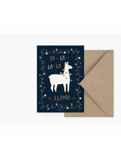 Carte Noël Fa-La-Llama - Typealive