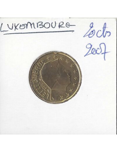 Luxembourg 2007 20 CENTIMES SUP