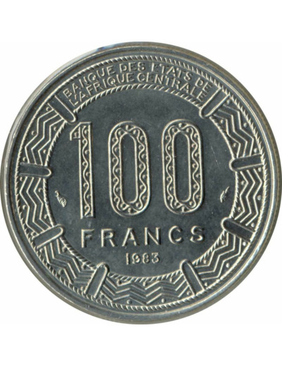 REPUBLIQUE DU CONGO 100 FRANCS 1983 SUP