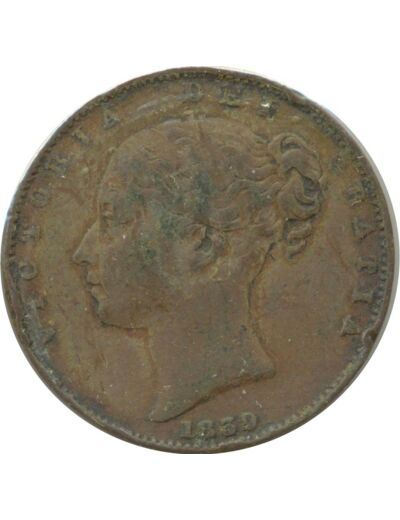 GRANDE BRETAGNE 1 FARTHING VICTORIA 1839 TB+ N1