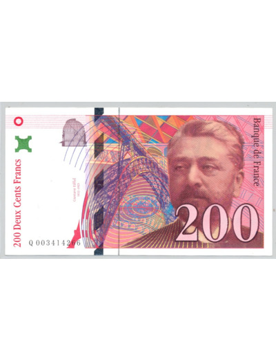 FRANCE 200 FRANCS EIFFEL 1995 Alphabet Q 0034 SPL