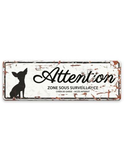 Plaque "Attention" Chihuahua - 2 formats