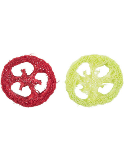 Set de jouets en luffa pour rongeurs -  ø 6 cm