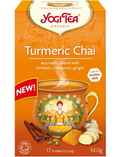 TISANE AYURVEDA CHAÏ CURCUMA17X2G Yogi tea