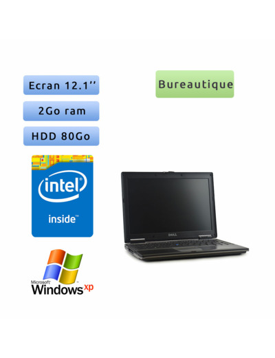 Dell Latitude D420 - Windows XP - 1.22Ghz 2Go 80Go - 12.1 - Grade B - Ordinateur Portable PC