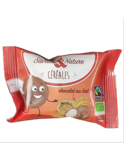 Billes de Céréales Enrobée De Chocolat au Lait Bio 45g
