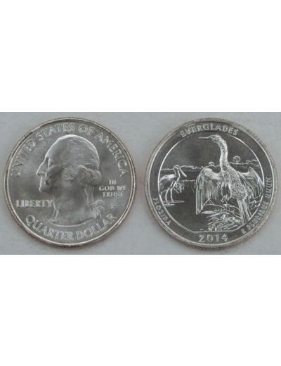 AMERIQUE (U.S.A) 1/4 DOLLAR 2014 P EVERGLADES SUP-