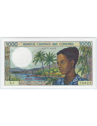 COMORES 1000 FRANCS 1984 S.1 NEUF