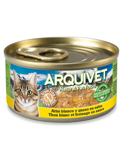 Arquivet  - Nourriture Humide au Thon blanc & Fromage 80g