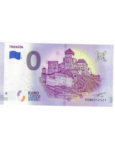 SLOVAQUIE 2019-1 TRENCIN BILLET SOUVENIR 0 EURO TOURISTIQUE NEUF