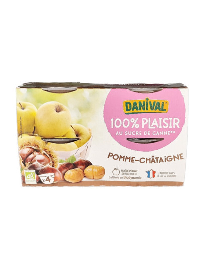 Compote Pomme Châtaigne 4x100g Bio