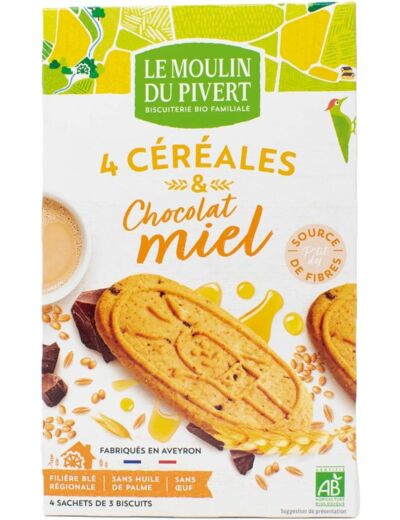 Biscuit petit dej cereales miel cho 190g P tit dej