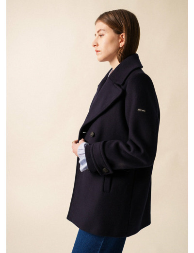 Caban Ste Romy en drap de laine