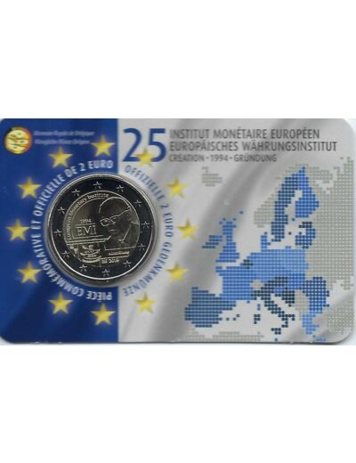 BELGIQUE 2019 2 EURO COMMEMORATIVE E.M.I COINCARD VERSION FRANCAISE