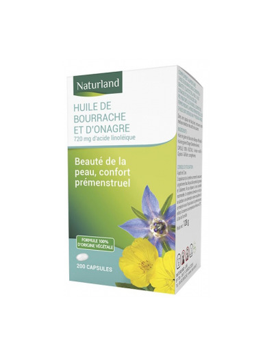 Huiles de Bourrache Onagre 200 capsules