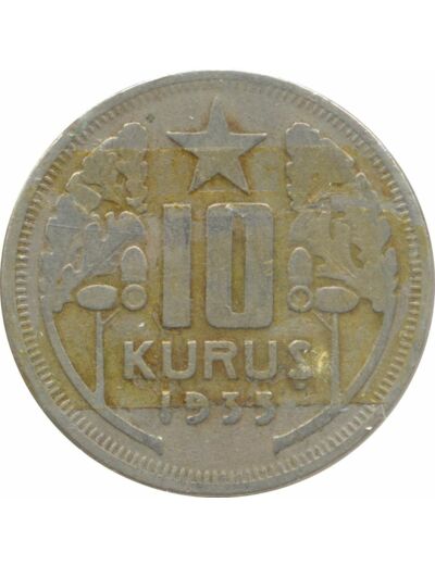 TURQUIE 10 KURUS 1935 TB+