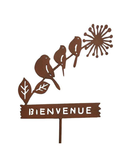Tuteur déco bienvenue 29x115cm