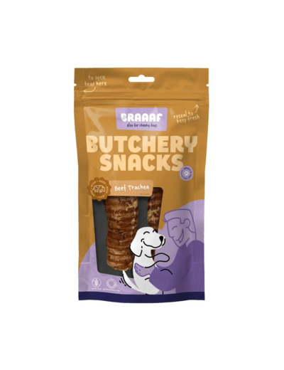 Braaaf Boucherie Snacks Trachée de Bœuf 85 g