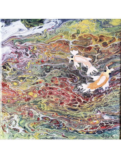 Tableau 20x20 cm "Ruisseau"