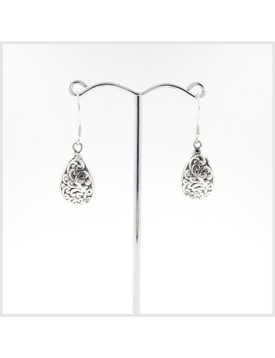 Boucles d'oreilles en argent massif