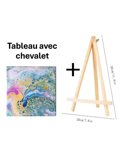 Tableau 20x20 cm "Nymphéas"