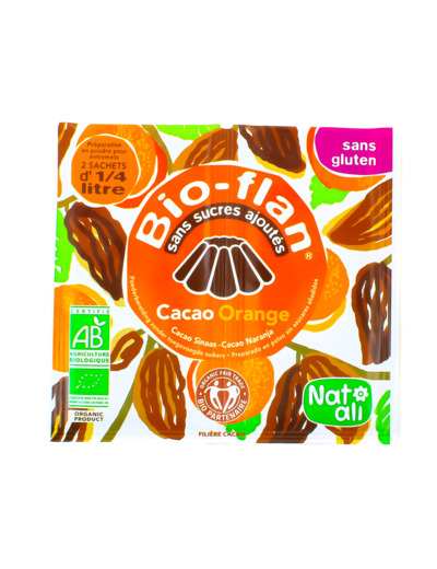 Bio-Flan Cacao Orange Sans Sucres Ajoutés Bio 2x5g