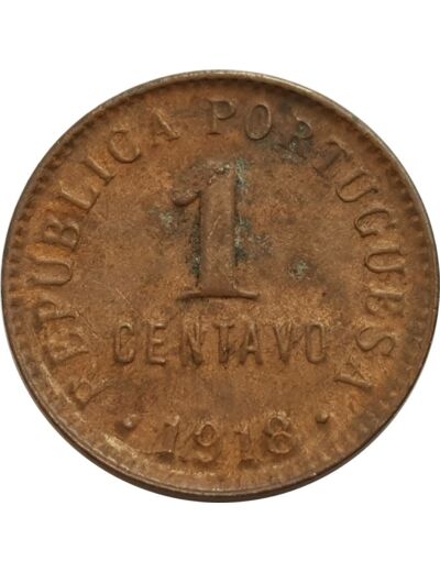 PORTUGAL 1 CENTAVO 1918 TTB (W565) N1