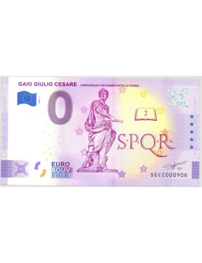 ITALIE 2020-1 GAIO GIULIO CESARE ANNIVERSAIRE BILLET SOUVENIR 0 EURO NEUF