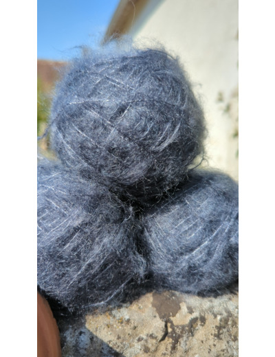 Pelote FLOCON (80% Kid mohair 20% soie) - Ardoise