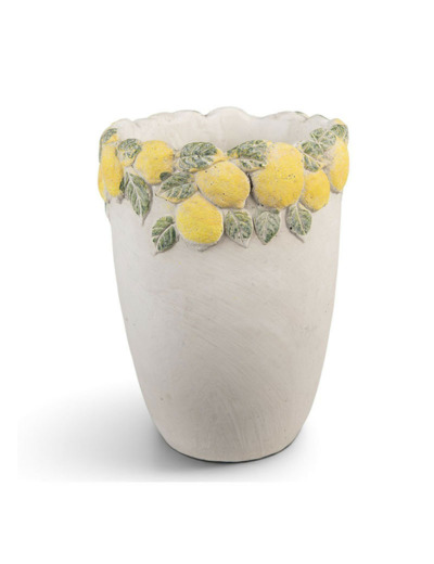 Vase céramique aux citrons 17x23cm