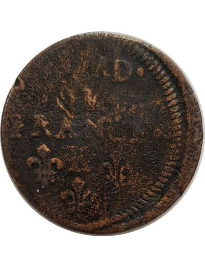 LOUIS XIV (1643-1715) LIARD DE FRANCE 1657 K (Bordeaux) B