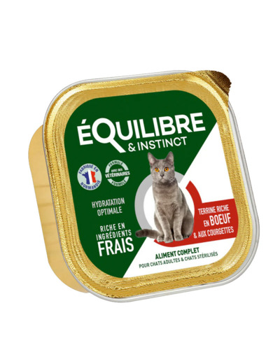 Équilibre & Instinct, Pâtée riche en bœuf & aux courgettes - 85g