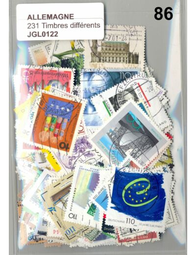 231 TIMBRES ALLEMAGNE DIFFERENTS OBLITERES *86