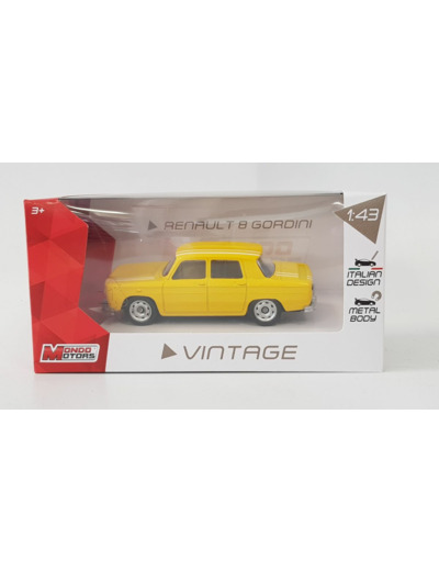 RENAULT 8 GORDINI JAUNE MONDO MOTORS 1/43 BOITE NEUVE