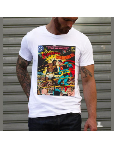 T-shirt Superman vs. Ali - Mohammed Ali x thème Comics