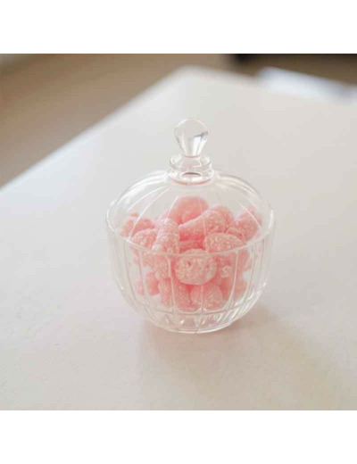 Bonbonnière ronde verre 10x13cm