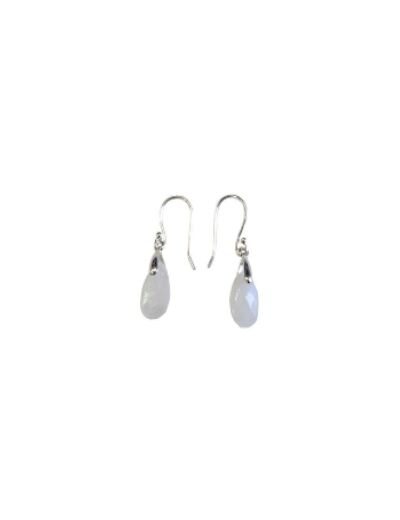 Boucles d'oreilles en Pierre de Lune facettées et Argent 925