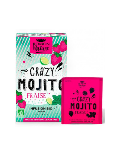 Infusion plaisir Crazy Mojito Fraise bio 16 sachets