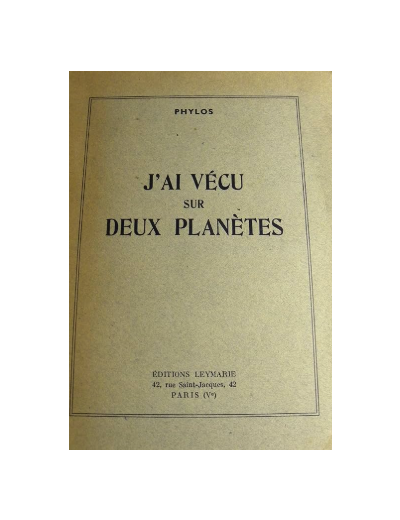 J'ai vécu sur deux planètes
