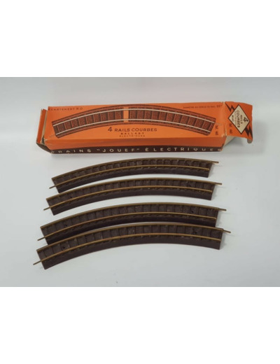 JOUEF 460 HO LOT DE 4 RAILS COURBES A BALLAST BOITE D'ORIGINE N2