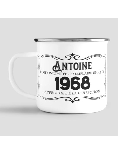 Mug en acier vintage personnalisé