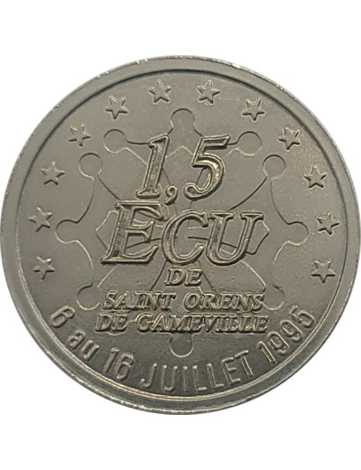 ECU TEMPORAIRE 1.5 ECU DE SAINT ORENS DE GAMEVILLE 1995 UNC