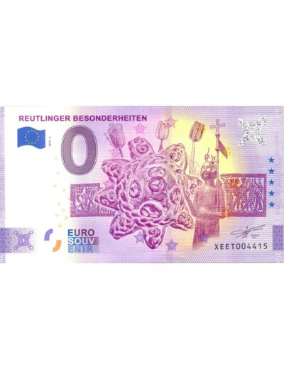 ALLEMAGNE 2020-2 REUTLINGER BESONDERHEITEN (ANNIVERSAIRE) BILLET SOUVENIR 0 EURO