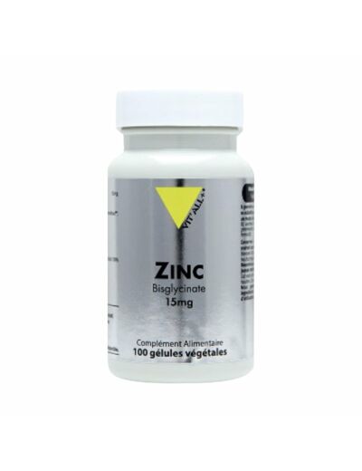 Zinc Bisglycinate 15mg-100 gélules végétales-Vit'all+