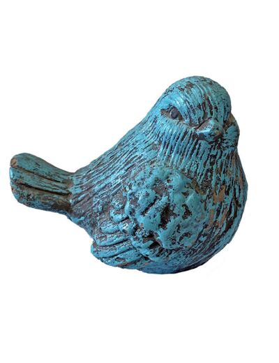 Oiseau bleu céramique 10x8x8cm