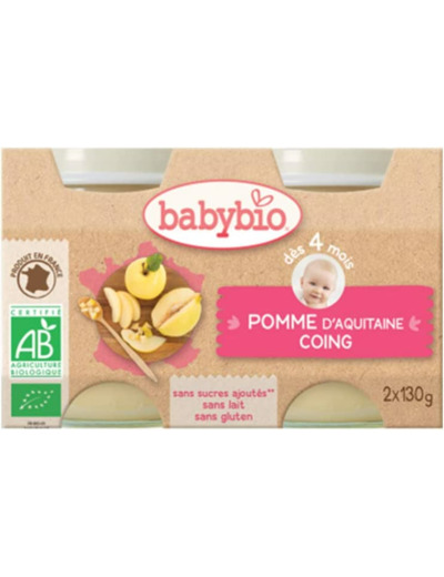 Pomme coing pot 2x130g Babybio