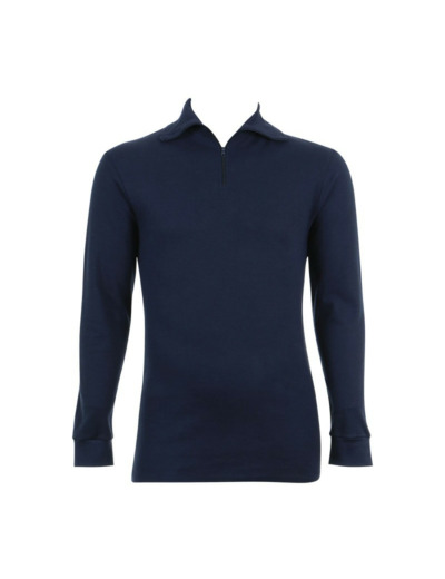 Chemise col zip marine (second choix)