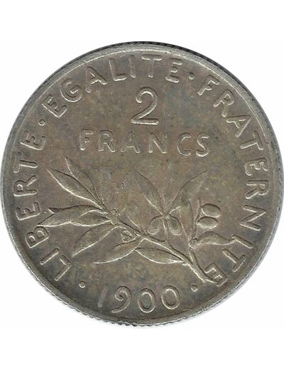 FRANCE 2 FRANCS SEMEUSE 1900 TTB